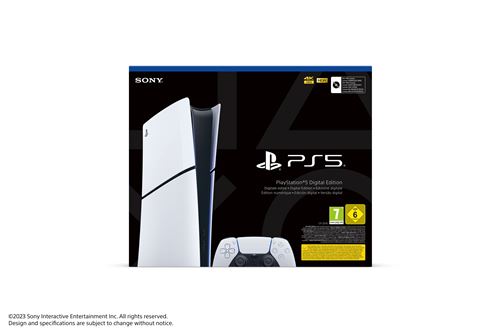 Console Sony PS5 Slim Edition Standard Blanc et Noir – Image 2