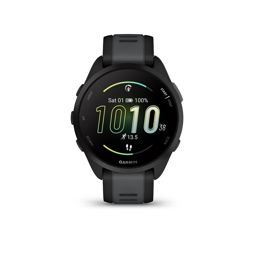 Montre connectée Garmin Forerunner 165 Noir avec bracelet Noir et Gris
