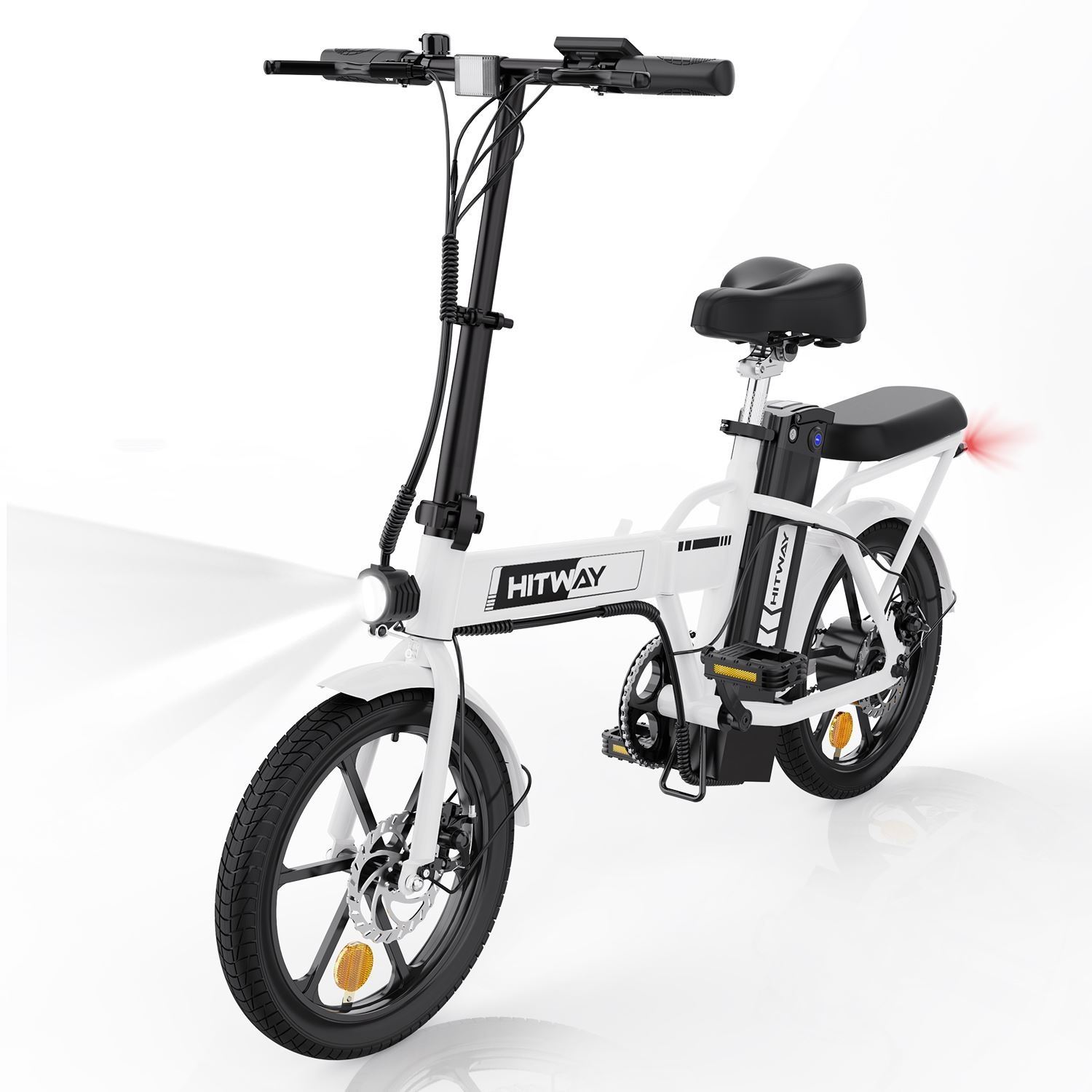 Vélo Électrique pliant - HITWAY BK5 - Pneu 16 pouces - Blanc – Image 2